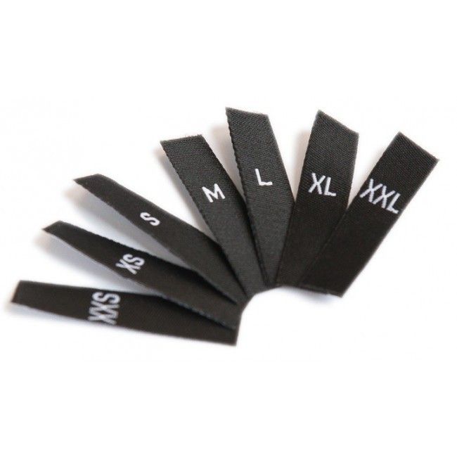 Maat Labels XXS-XXL: Zwart