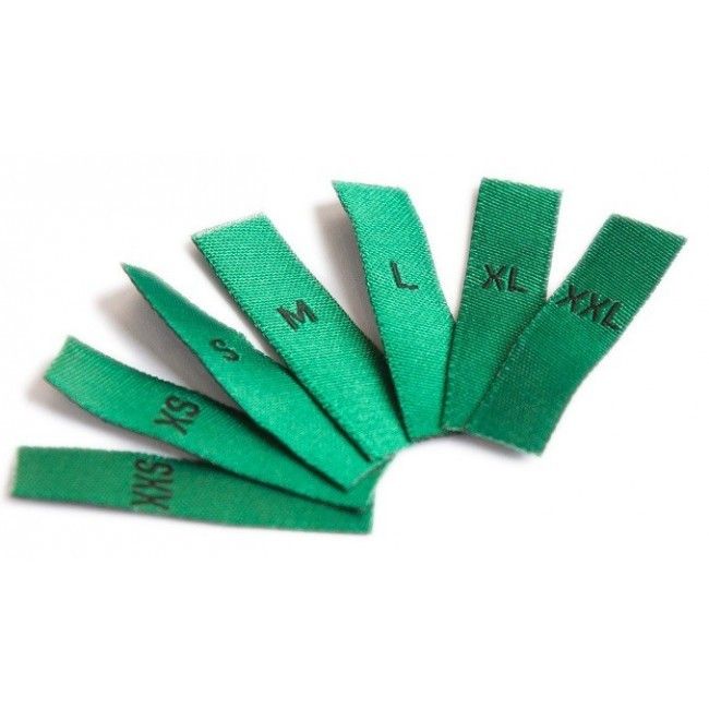 Etiquetas Tallas XXS-XXL: Verde