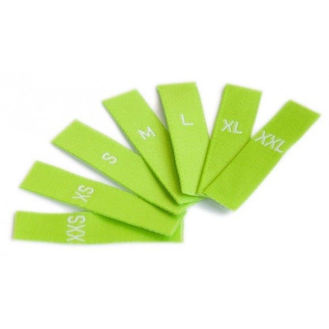 Étiquettes de Taille XXS-XXL: Vert Pomme