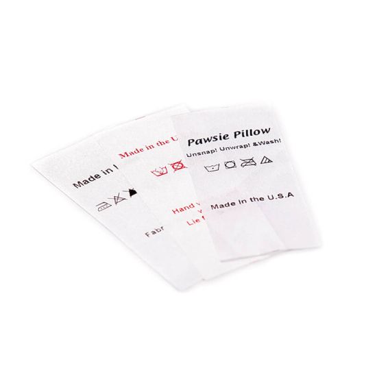 Care Garment Label On White