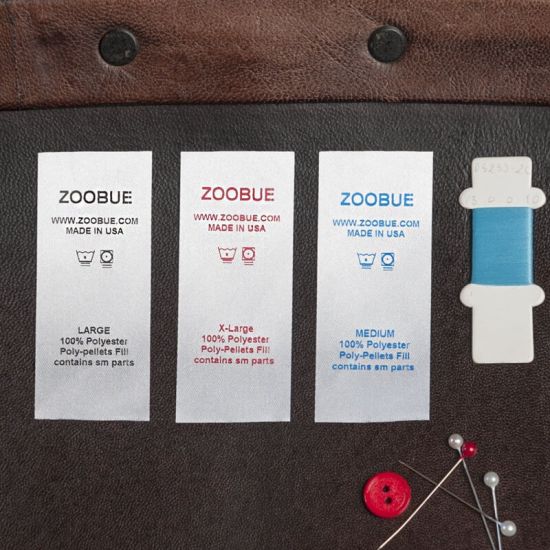 Zoobue garment care label