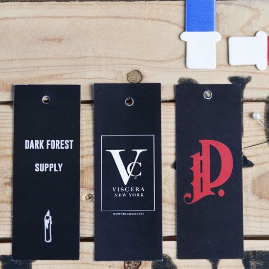 Examples of vertical hangtags