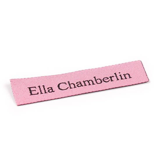 ella chamberlin woven label