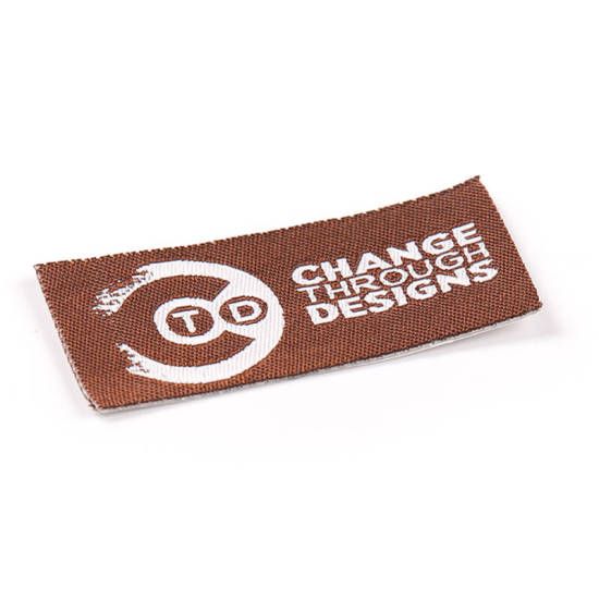 Change Through Designs fabric label