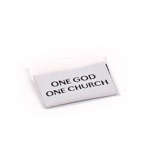 One God One Church garment label