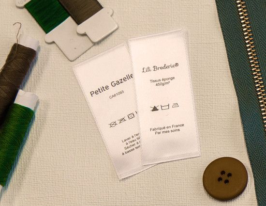 Étiquettes de composition