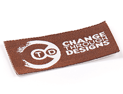 Change Through Designs fabric label