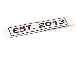 Established date woven label