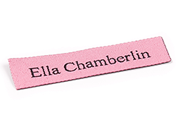 ella chamberlin woven label