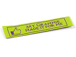 my grammie made it for me woven label