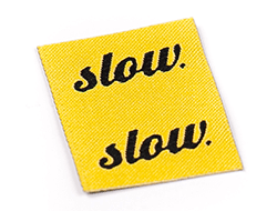 slow woven label