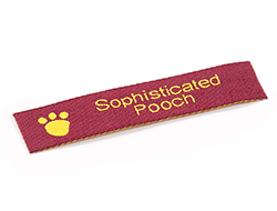 sophisticated pooch garment label