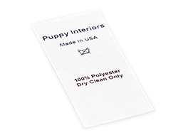 Puppy Interior care garment label