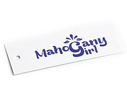 Personalized Mahogany Girl hangtag