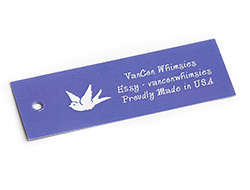 Vancon Whimsies hangtag with Etsy info